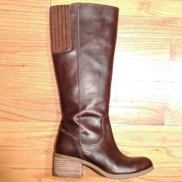 Clark's Maypearl Viola cherry brown boot riding boots - Picture 4 of 8